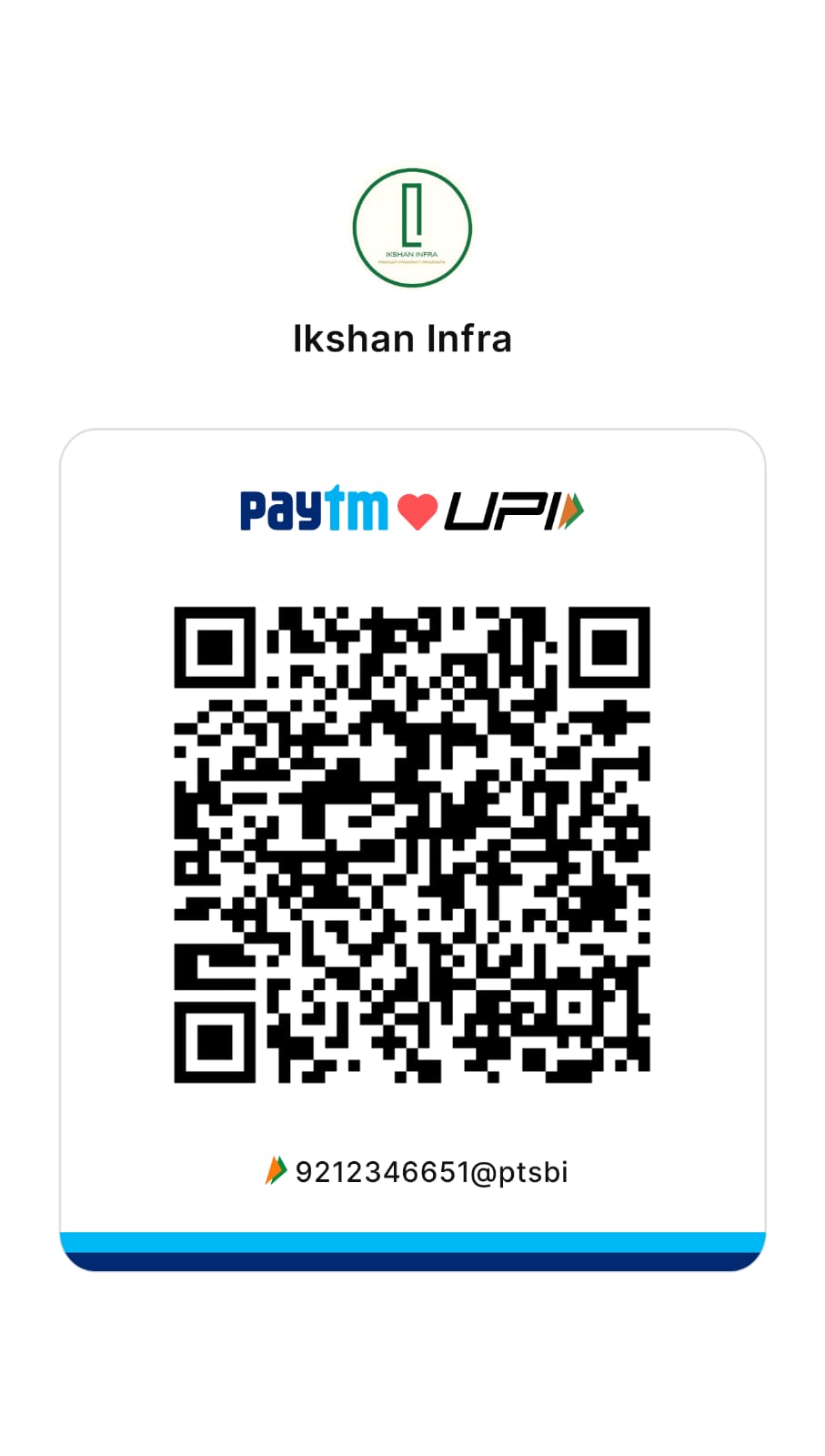Ikshan Infra Paytm UPI QR